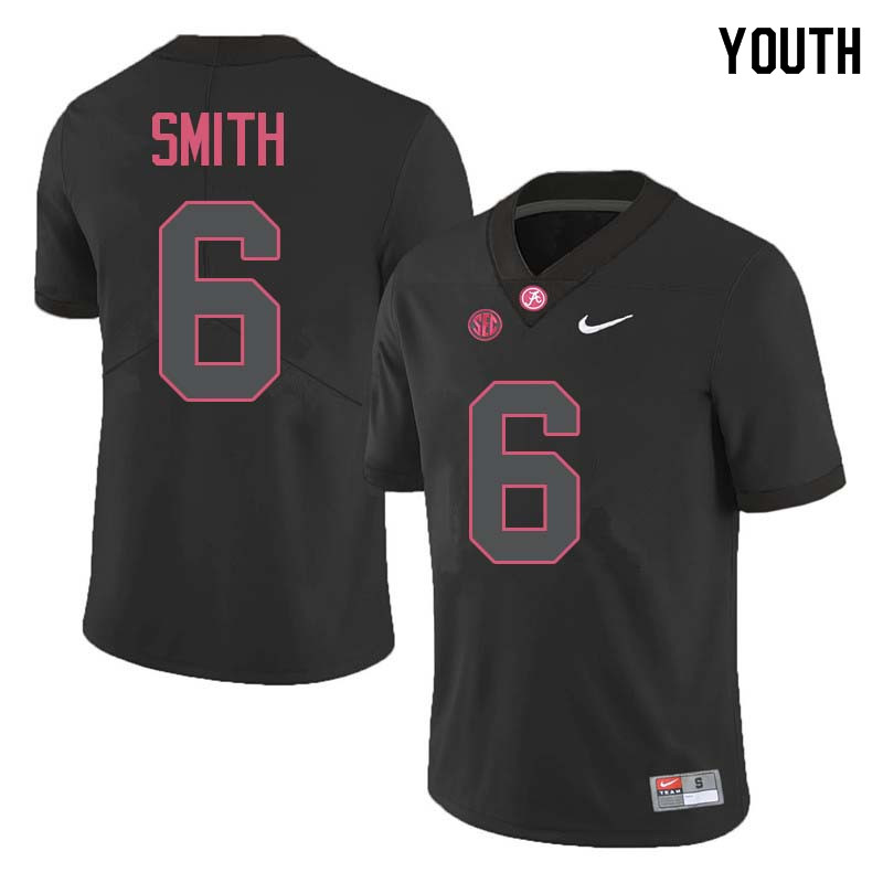 Youth #6 Devonta Smith Alabama Crimson Tide College Football Jerseys Sale-Black